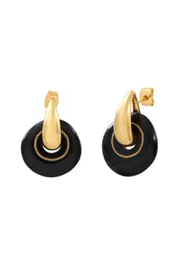 Satellite Masseria Round Earrings- Black