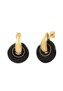 Satellite Masseria Round Earrings- Black