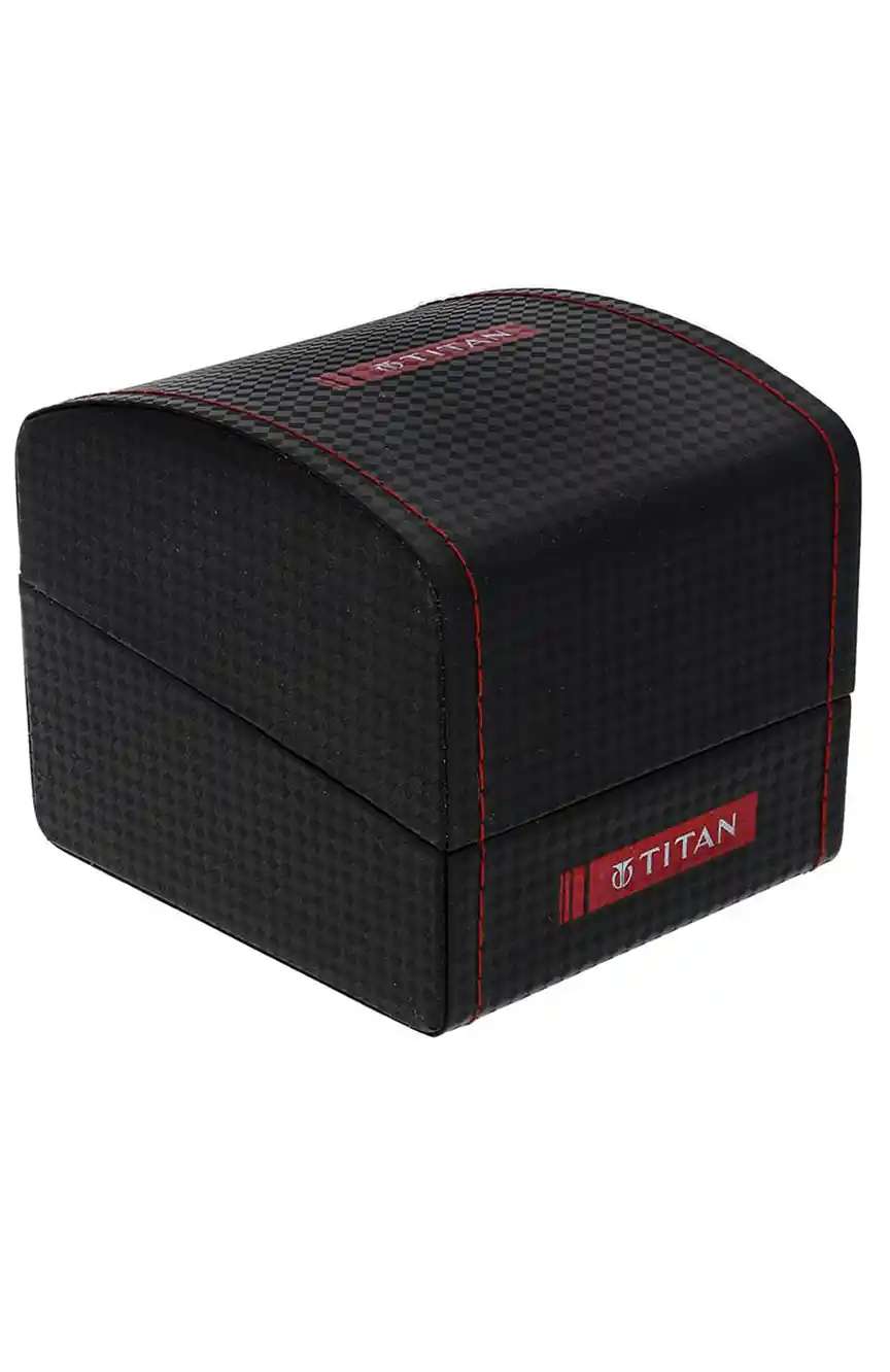 تيتان ساعة تيتان ويركوير كوارتز بميناء بني وسوار ستانلس إستيل للرجال