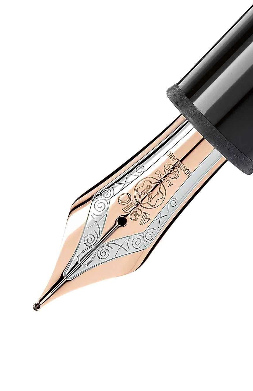 مون بلان قلم حبر سائل مايسترشتوك 149 مطلي بالذهب الوردي