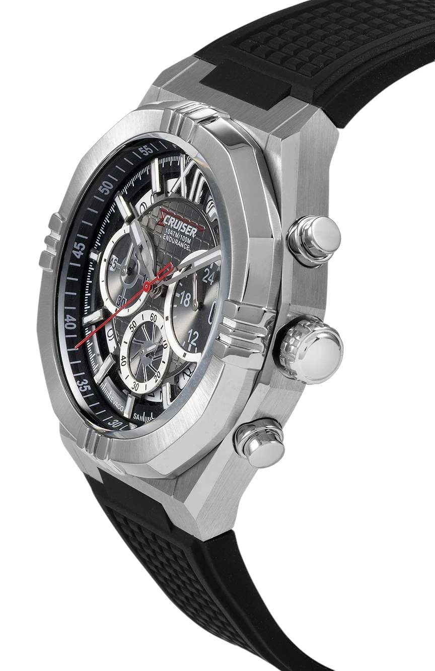 Cruiser Gents Black Silicon Strap watch