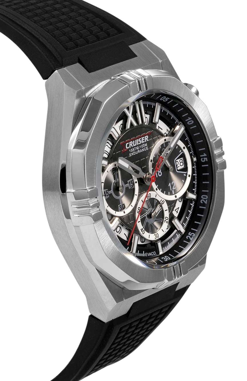 Cruiser Gents Black Silicon Strap watch
