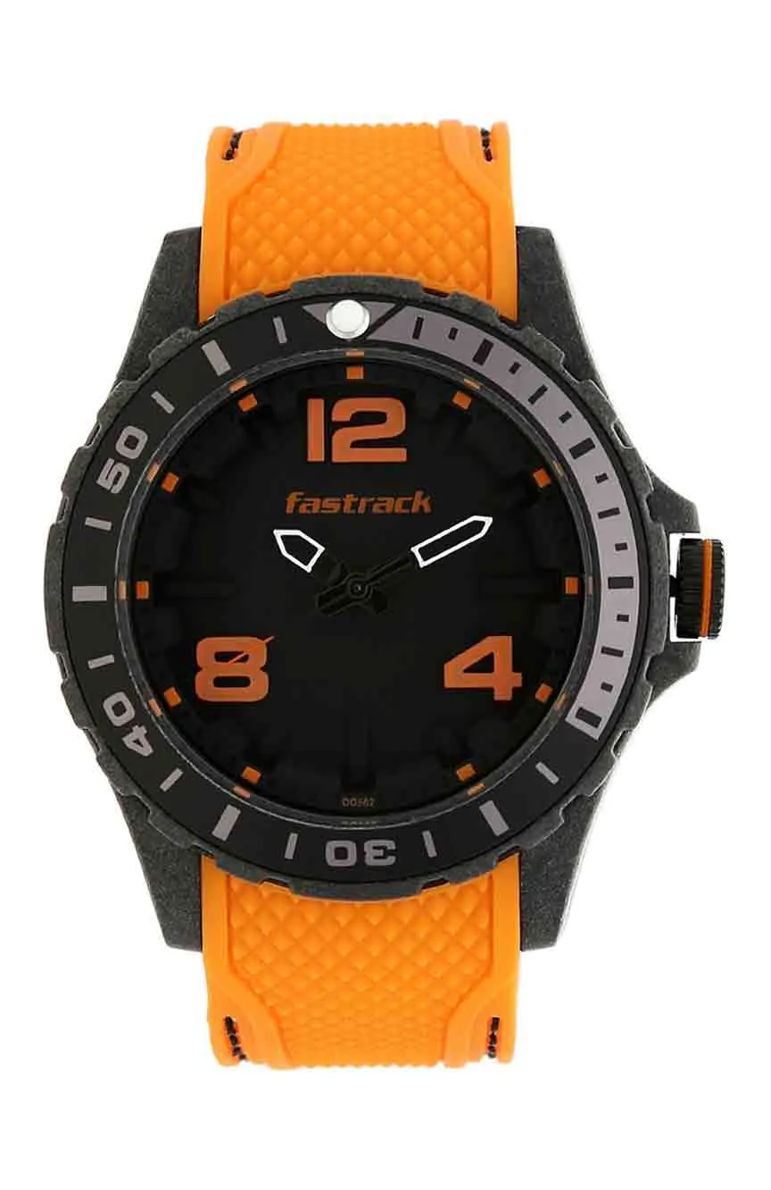 

Titan | Fastrack Light Weight Quartz Analog Black Dial Silicone Strap Watch for Guys