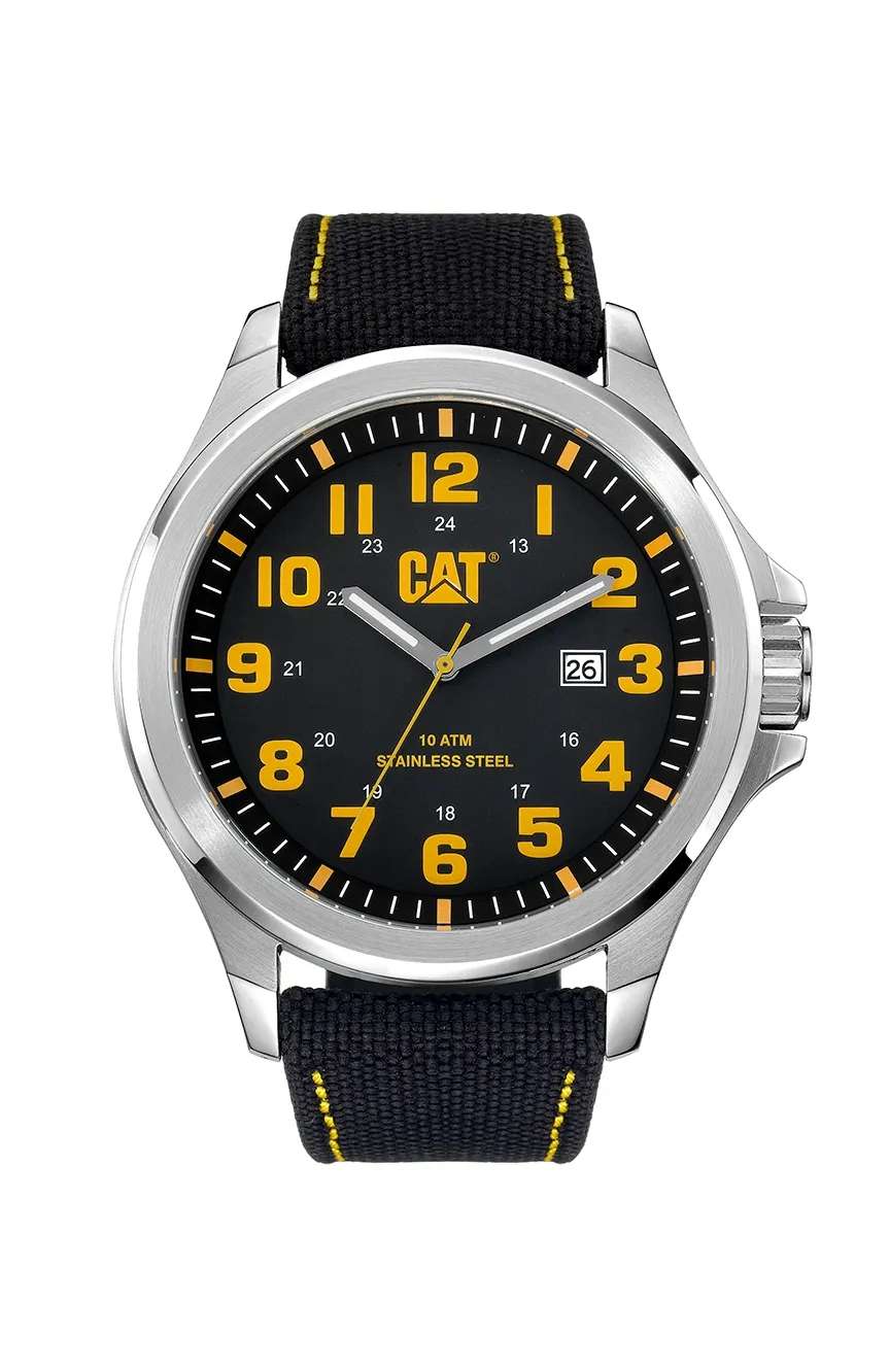 Cat Men's Quartz Fabric Strap