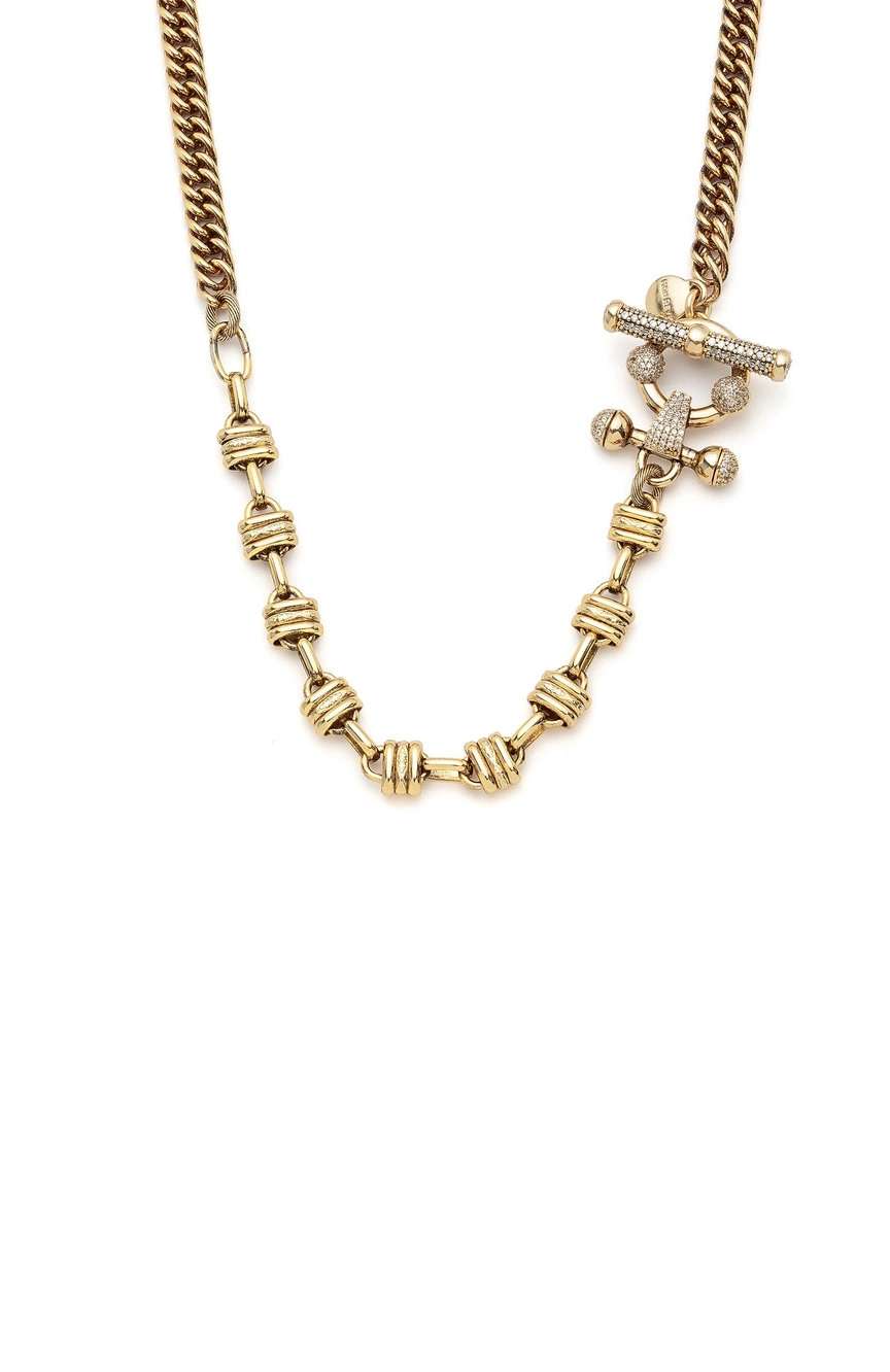 Mon Reve Gold Plated Zircon Chain Necklace