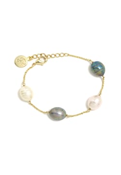 Pertegaz Barocco Pearl and Chain Bracelet