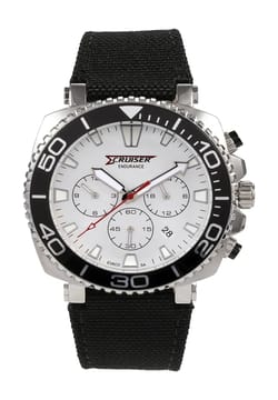 Cruiser Gents Black canvas strap watch