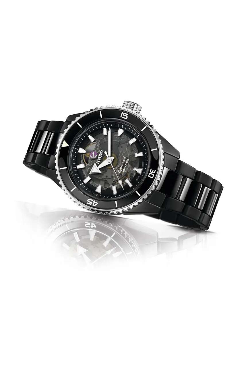 رادو ساعة يد رجالية كابتن كوك مصنوعة من سيراميك عالي التقنية