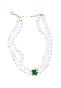 Madreperla قلادة من الزبرجد واللؤلؤ