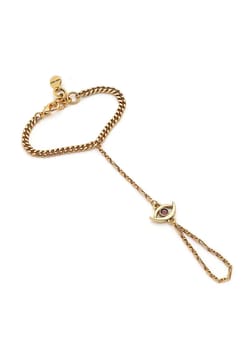 Mon Reve Whisper Eye Zircon Chain Hand Bracelet