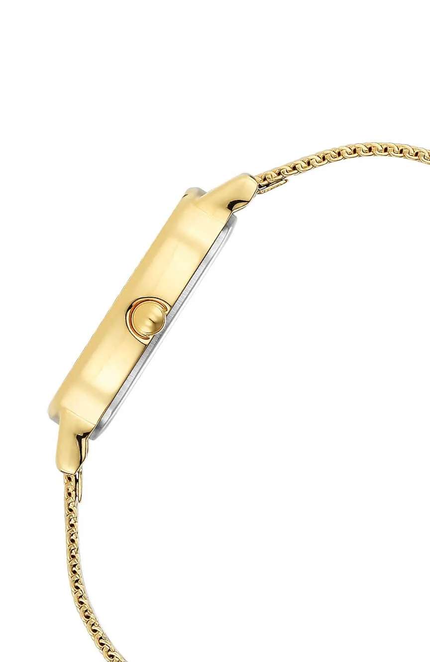 تيتان ساعة تيتان راجا فيفا بميناء بلون الشمبانيا وسوار ستانلس إستيل للنساء