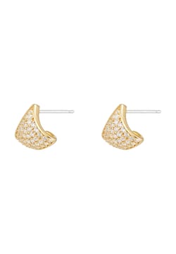 Numbering Pave Chevron Earrings