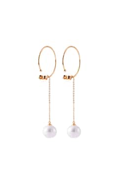 Madreperla Hoop and chain earrings