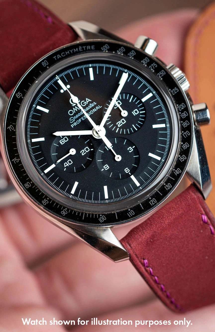 Delugs Leather - Wine Red Nubuck Slim Strap