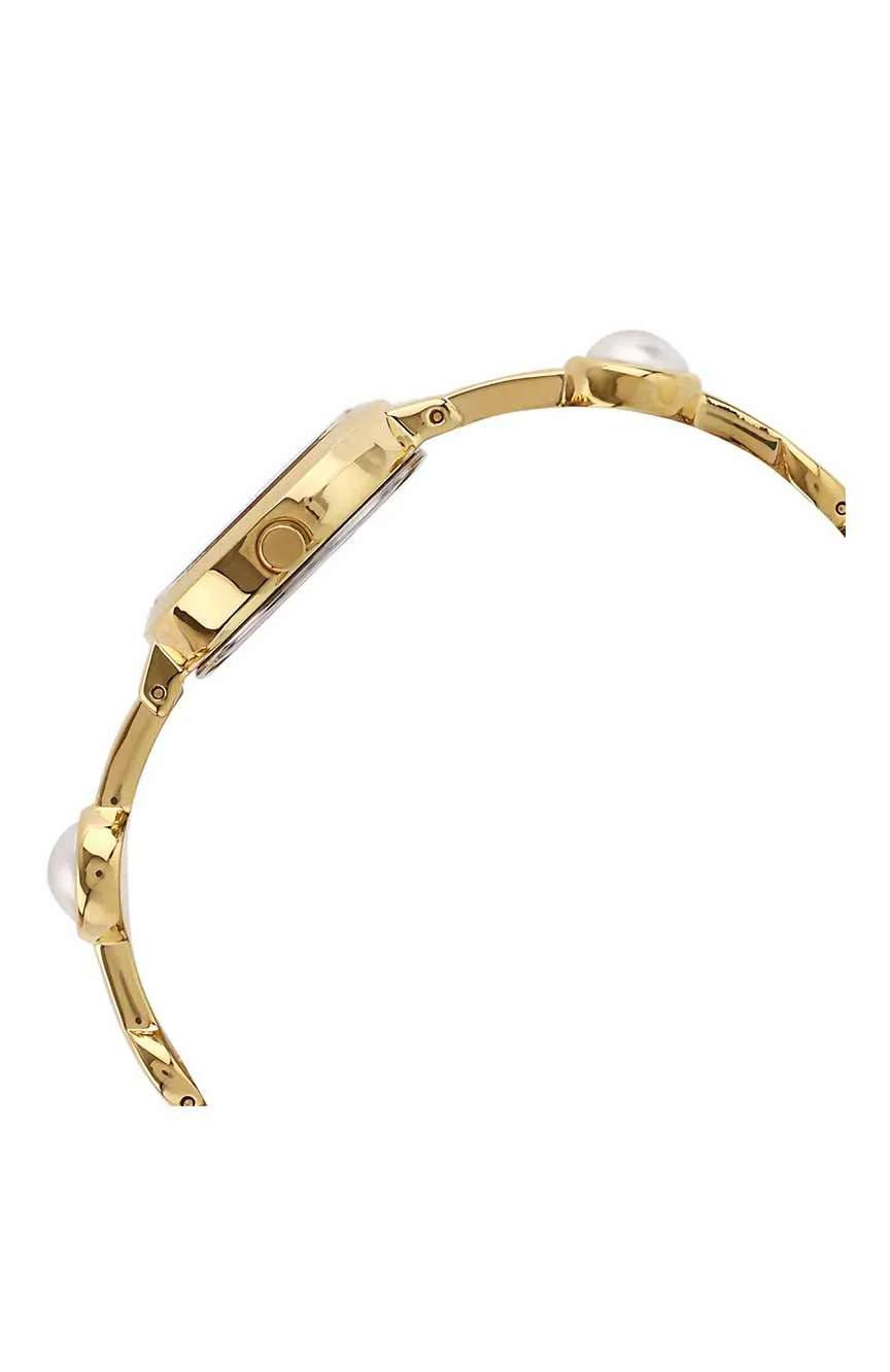 Titan Quartz Analog White Dial Metal Strap Watch for Women