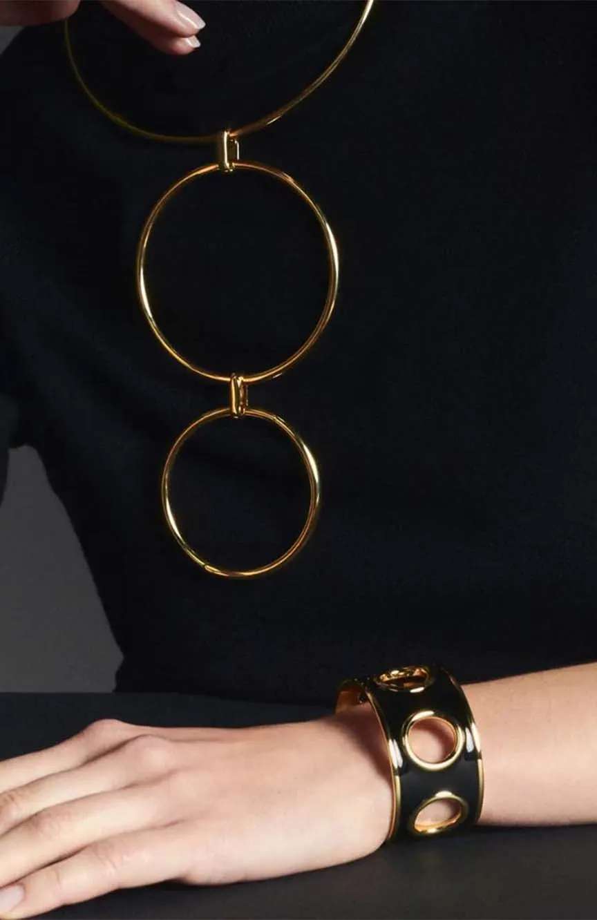 Bangle-Up Eyelet cuff Bracelet