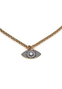 Mon Reve Rue Zircon Eye Chain Necklace