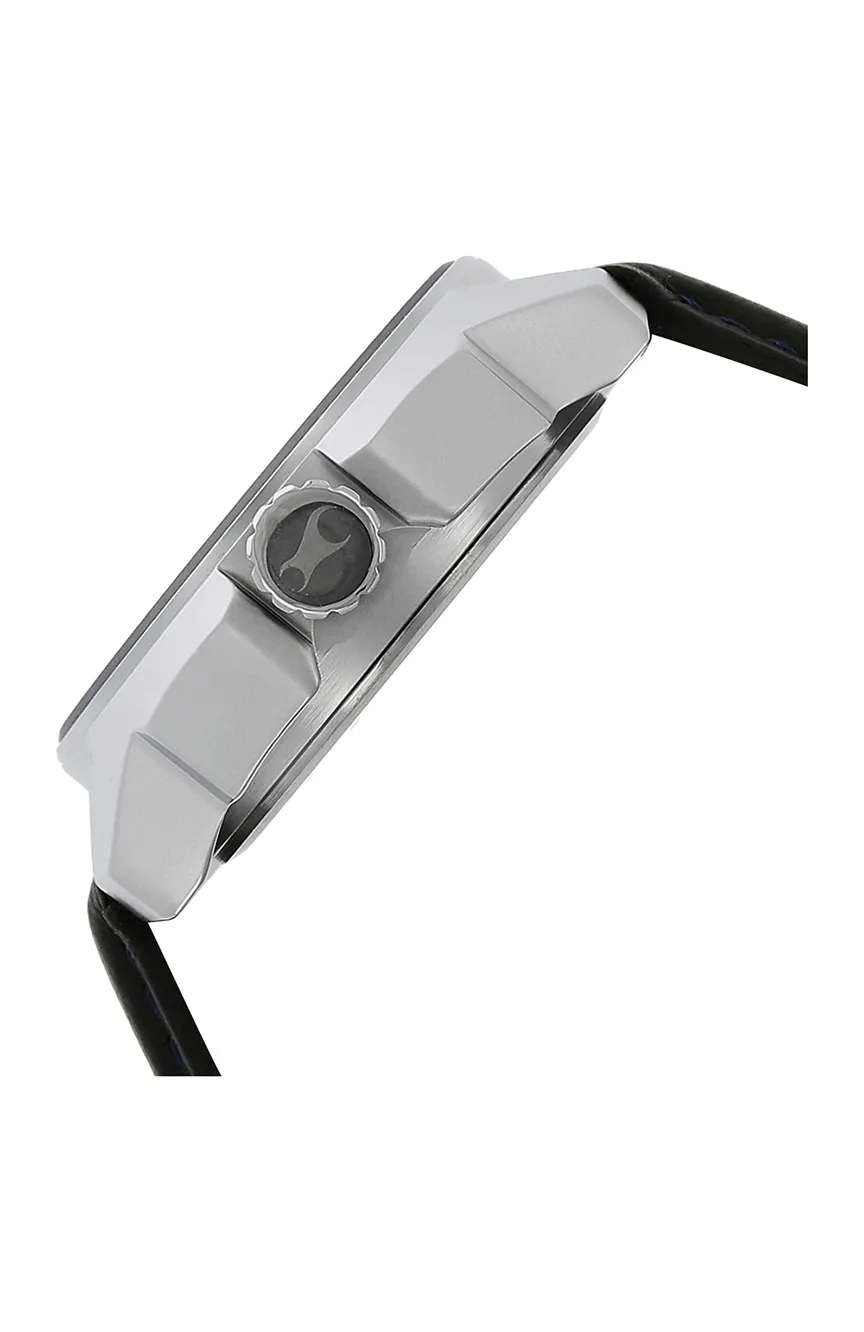 Titan Fastrack Quartz Analog Purple Dial Leather Strap Watch for Guys