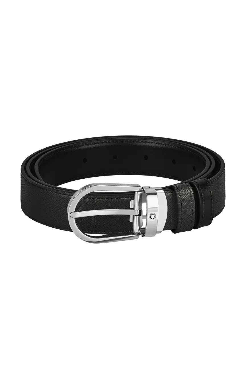 Montblanc Horseshoe 30 mm Reversible Belt in Sartorial Leather