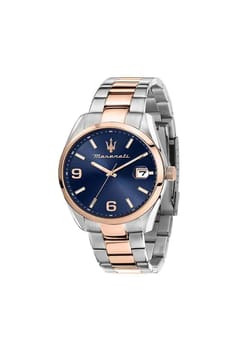 MASERATI ساعة كوارتز بسوار معدني للرجال