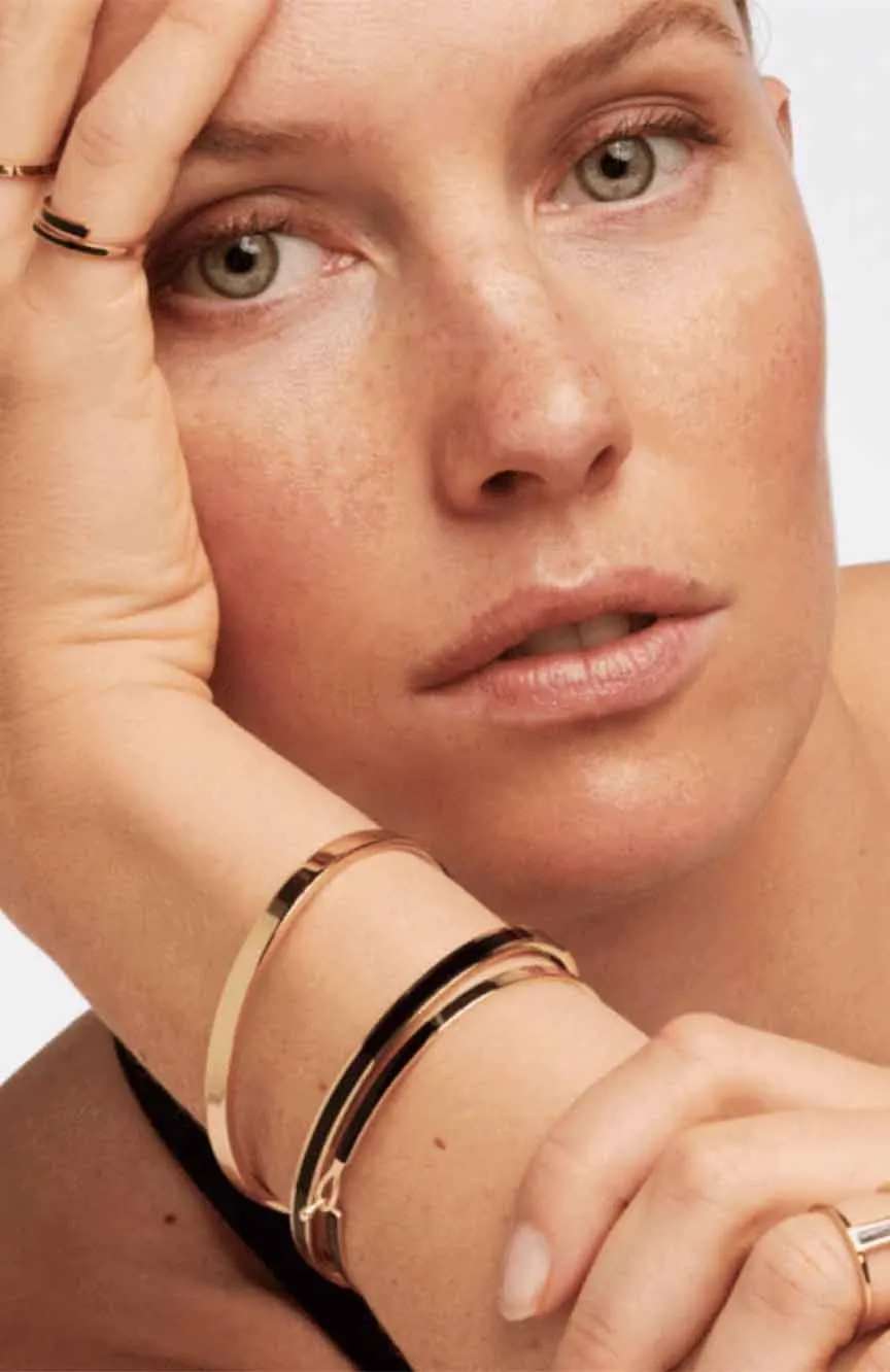 Bangle-Up Lacquer adjustable thin cuff bangle