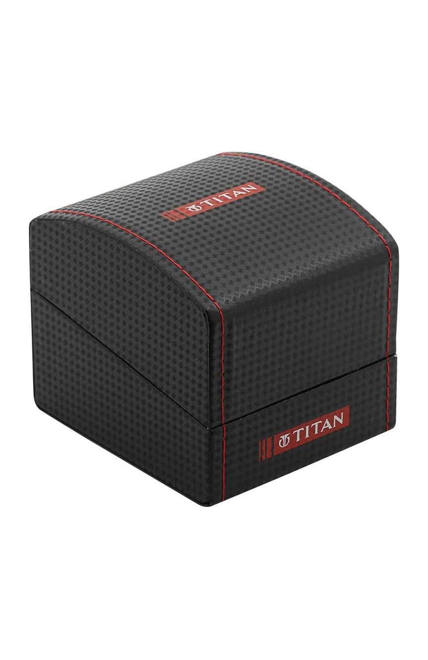 Titan Quartz Multifunction Blue Dial Leather Strap Watch for Men