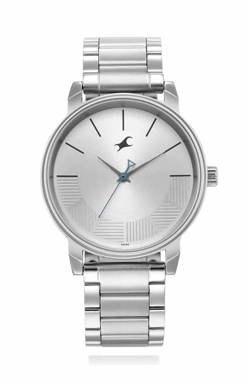 

Titan | Fastrack Stunners Quartz Analog Silver Dial Metal Strap Watch for Guys