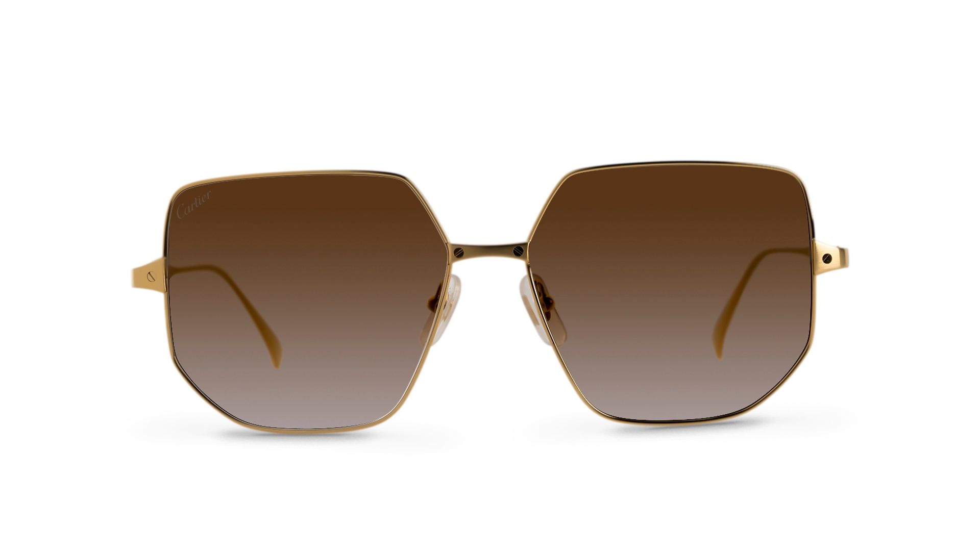 Cartier Women Geometric Gold Sunglass RivoliShop