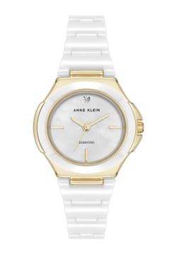 Anne Klein ساعة انالوج بسوار سيراميكي للنساء