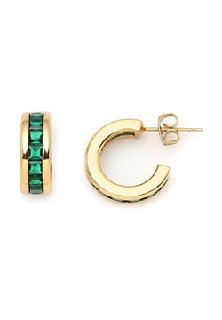 Mon Reve Green Zircon Stud Earrings