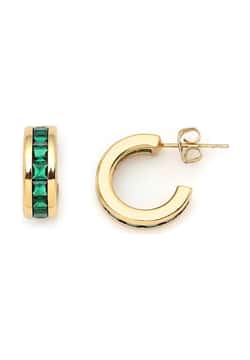 Mon Reve Green Zircon Stud Earrings