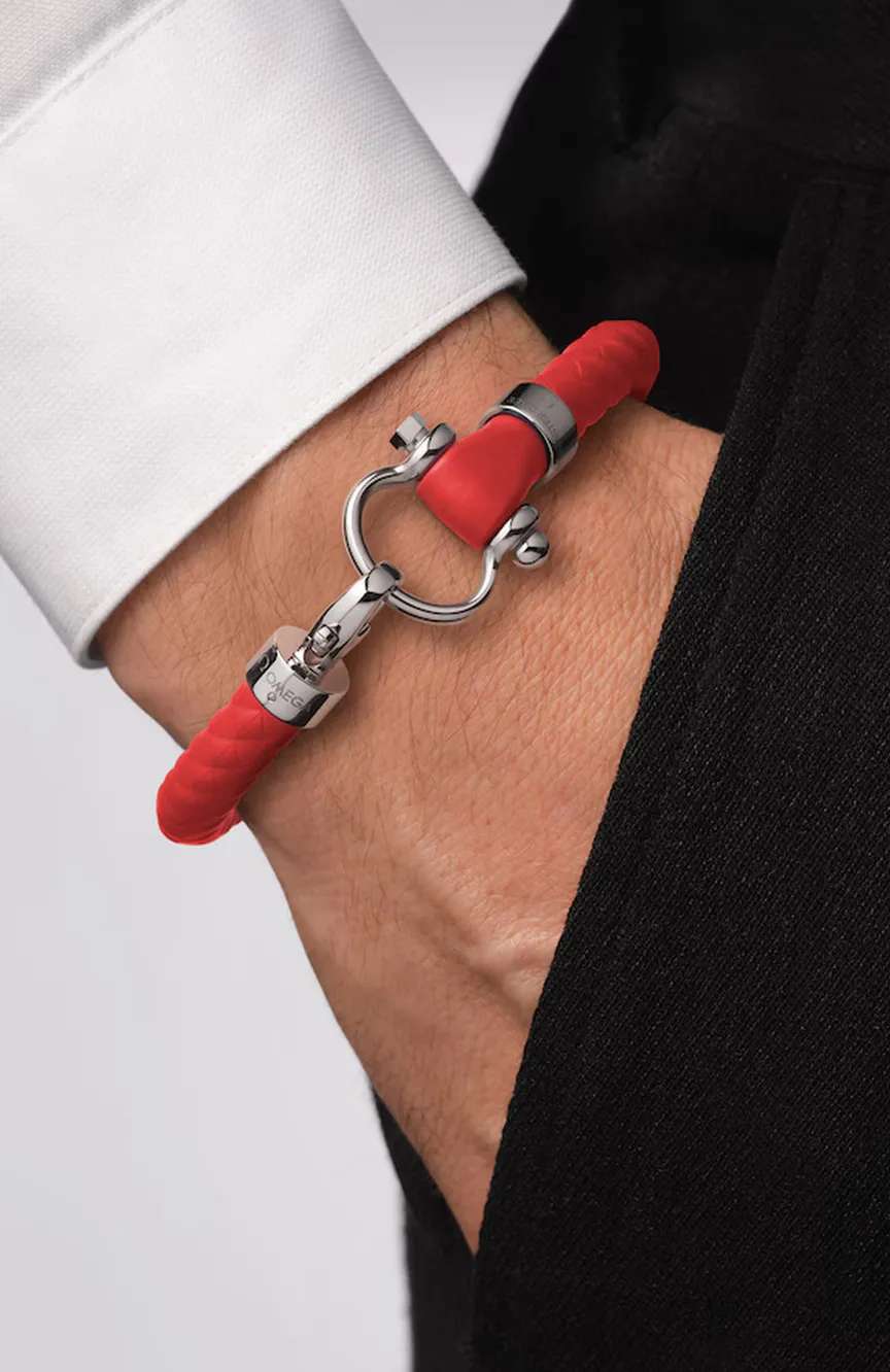 OMEGA BRACELET RUBBER STAINLESS STEEL