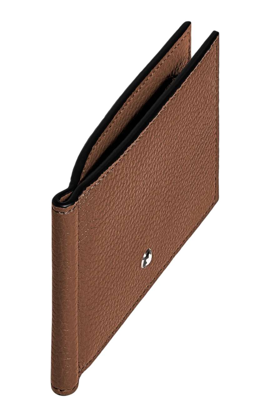 Montblanc Wallet 6cc with Money Clip in Grain Leather