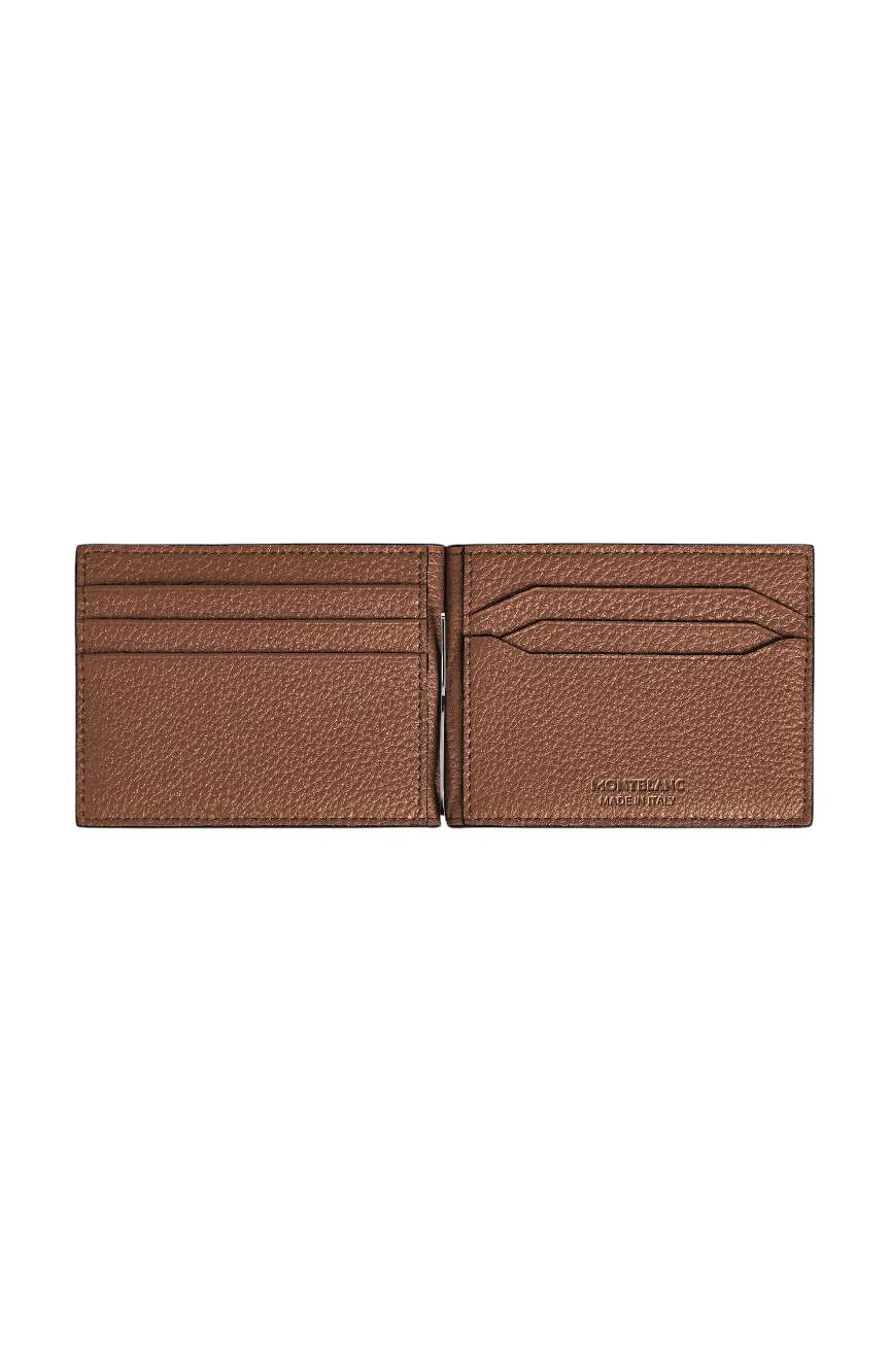 Montblanc Wallet 6cc with Money Clip in Grain Leather
