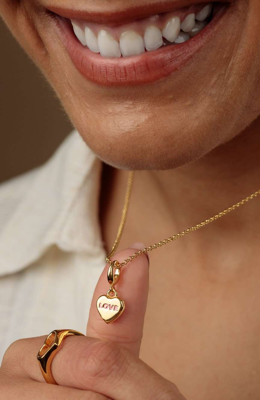 ليلي تشارمد Gold Plated Love Heart Sweet Charm