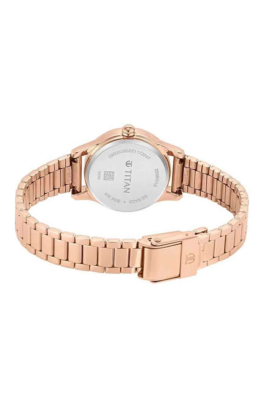 Titan Women's Lagan Watch: Rose Gold Accents & Refined Elegance