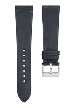 Delugs سوار جلدي بخياطة جانبية باللون الأسود