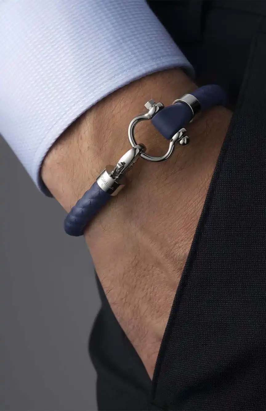 OMEGA Bracelet Rubber Stainless Steel
