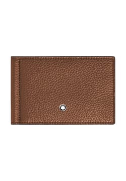 Montblanc Wallet 6cc with Money Clip in Grain Leather