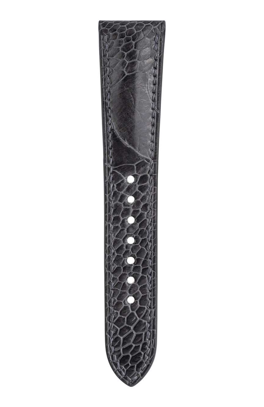 Delugs Leather - Dark Grey Ostrich Signature Strap
