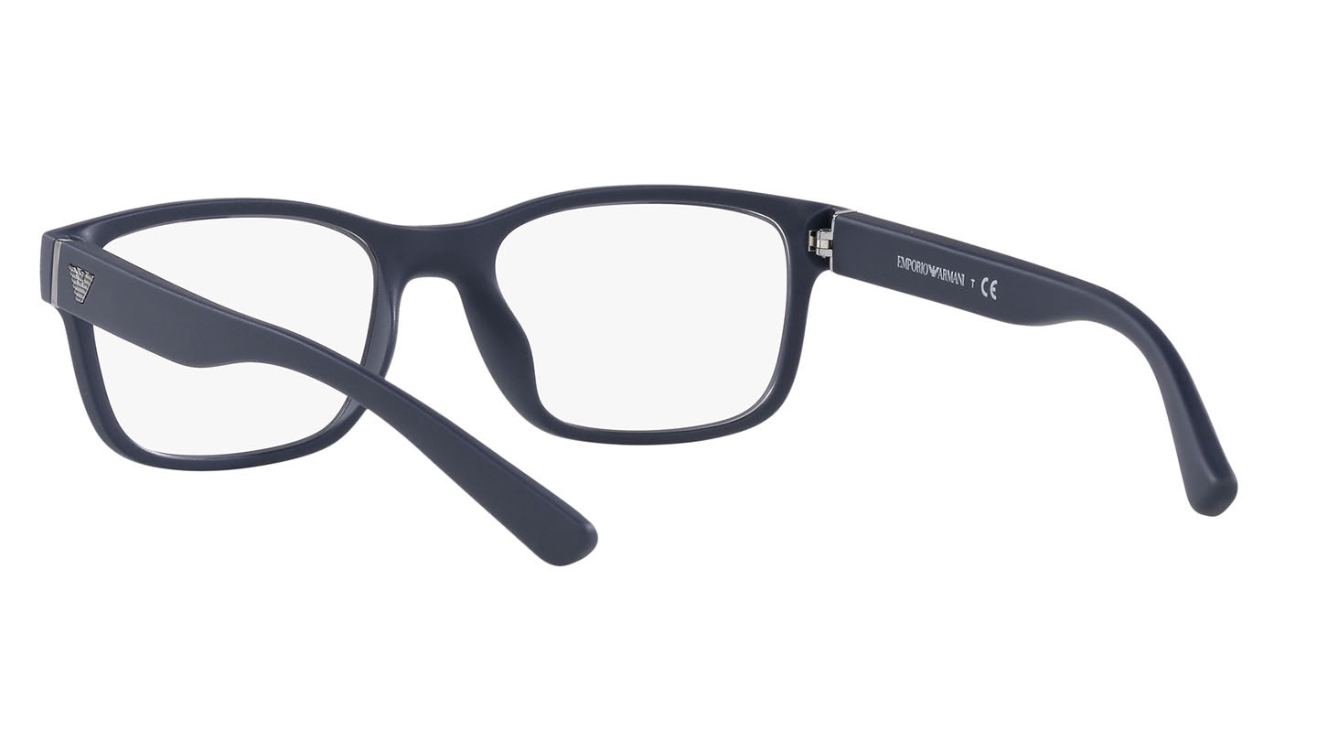 Emporio Armani Men Pillow Matte Blue Optical Frames | RivoliShop.com