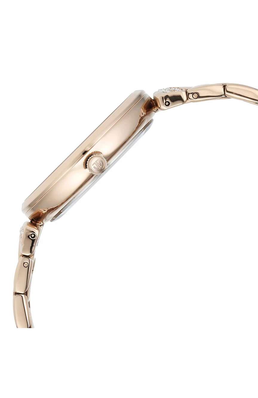 تيتان Purple Style Up Quartz Analog Mother Of Pearl Dial Stainless Steel Strap Watch for Women