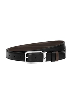 Montblanc 30 mm Reversible Belt in Meisterstuck Leather with Rectangular Buckle