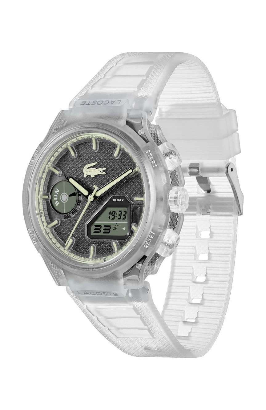 Lacoste Men Lc33 Round Silicone 44.6 mm