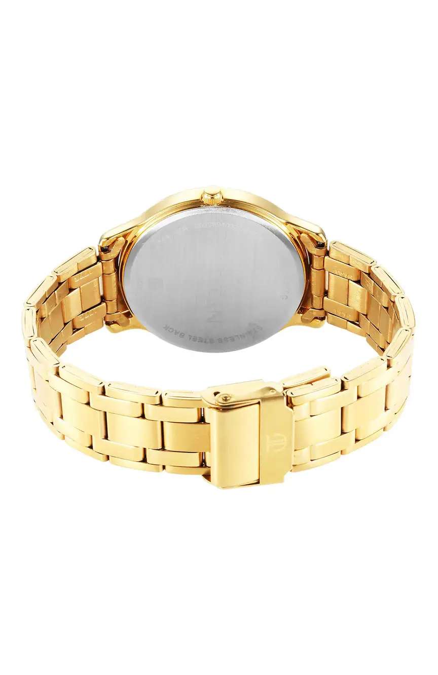 تيتان ساعة تيتان كاريشما كوارتز بميناء بلون الشامبانيا وسوار ستانلس إستيل للرجال