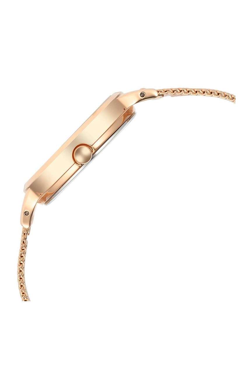 Titan Raga Power Pearls Quartz Analog Mother of Pearl Dial Rose Gold Metal Strap Watch For Women