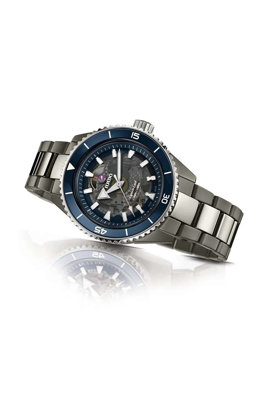 رادو ساعة يد رجالية كابتن كوك مصنوعة من سيراميك عالي التقنية