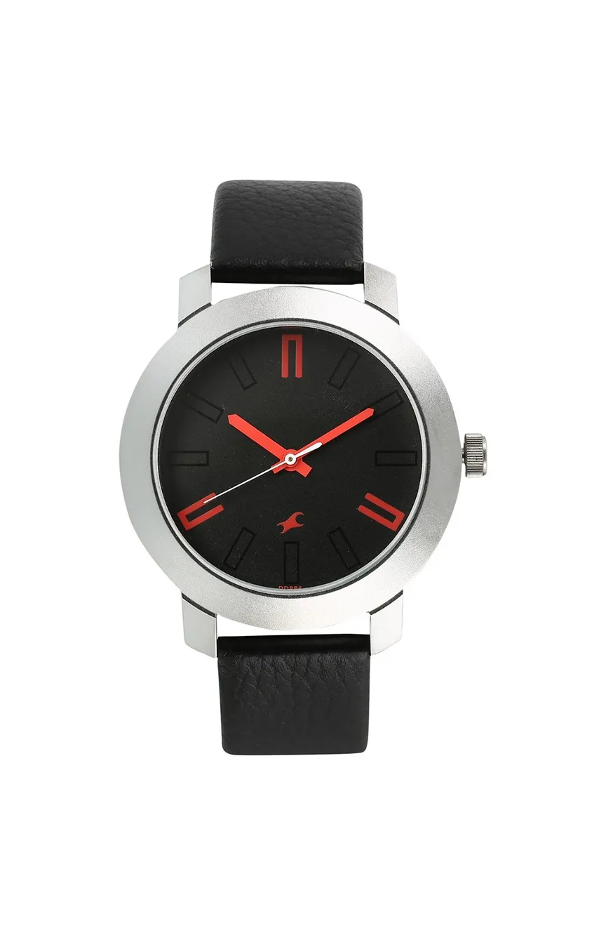 

Titan | Fastrack Quartz Analog Black Dial Leather Strap Watch for Guys