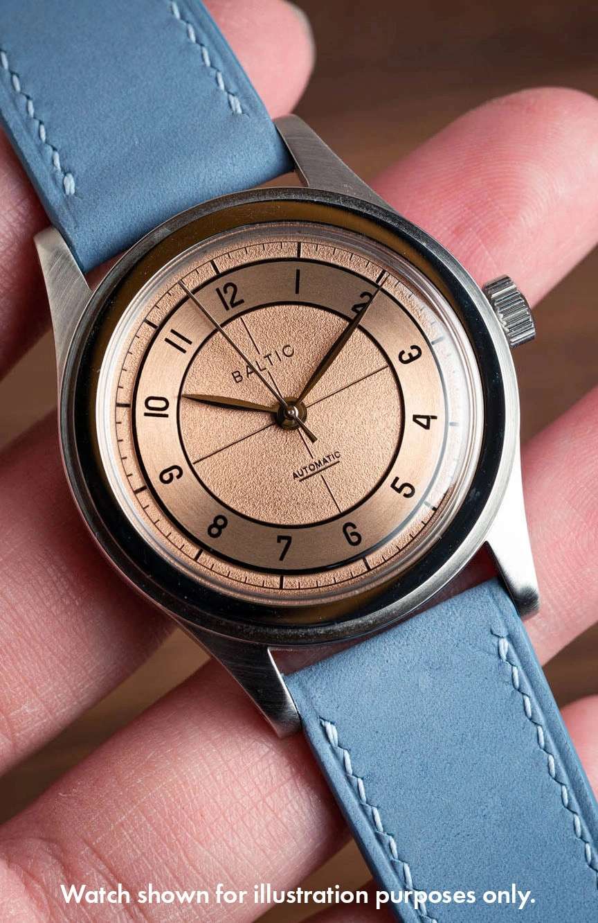 Delugs Leather - Pastel Blue Nubuck Slim Strap