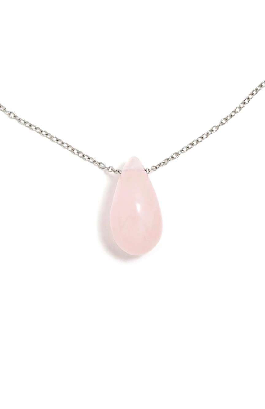 Pertegaz Sterling Silver Rose Quartz Necklace